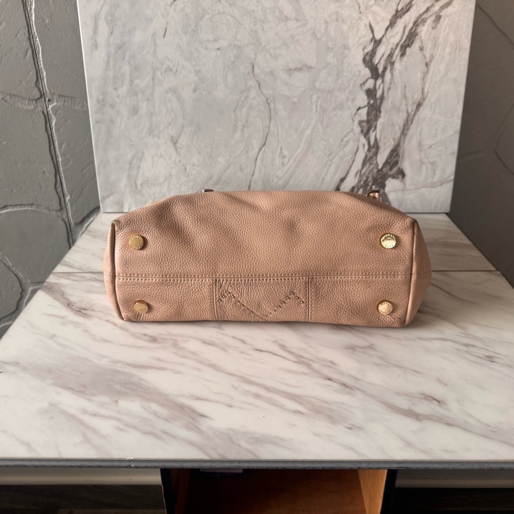 Michael Kors Soft Pebbled Leather Shoulder Bag – Blush Pink Stud Detail - Picture 16 of 17